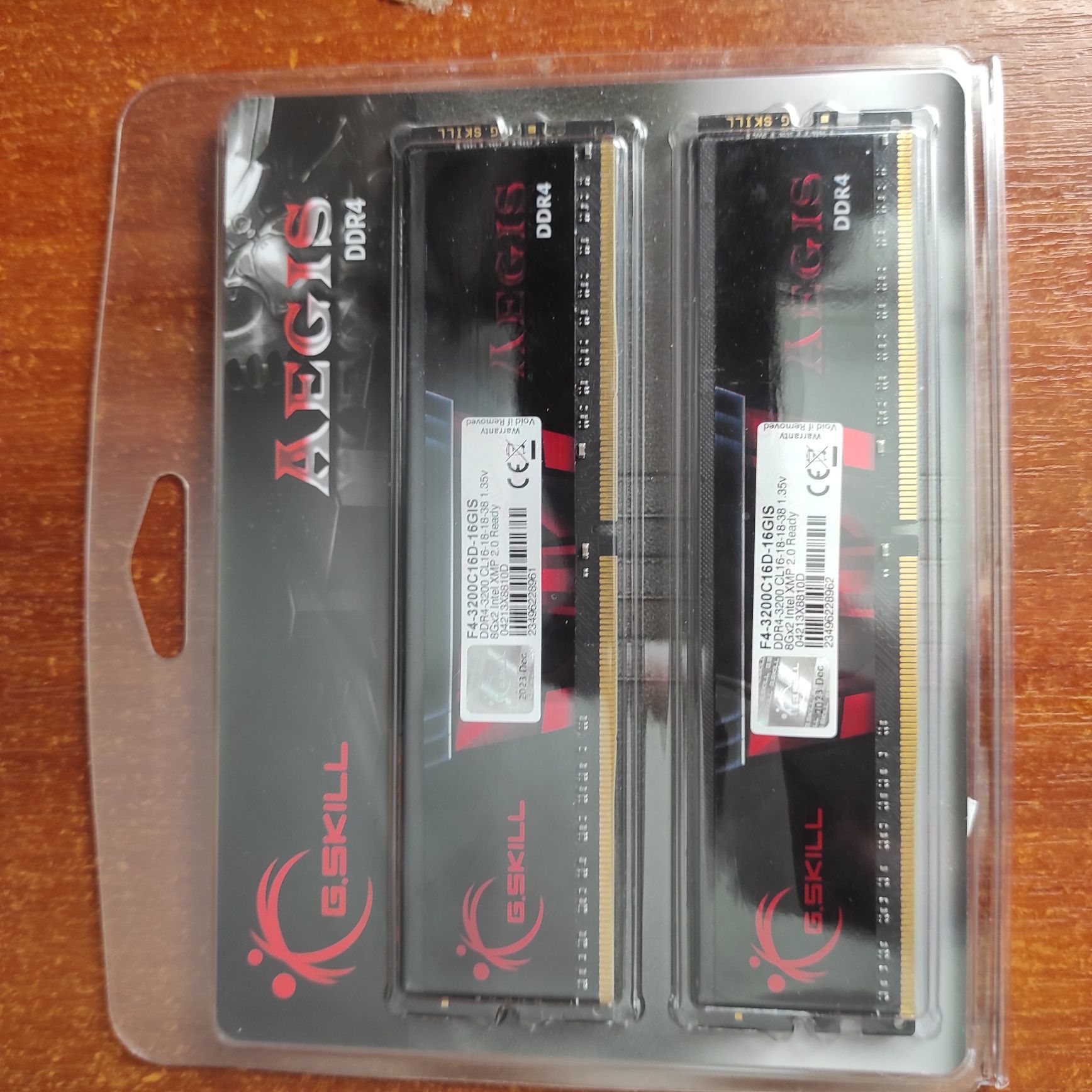 Оперативна пам'ять G.SKILL Aegis 16GB (2x8GB) DDR4-3200 MHz CL16 f4-32