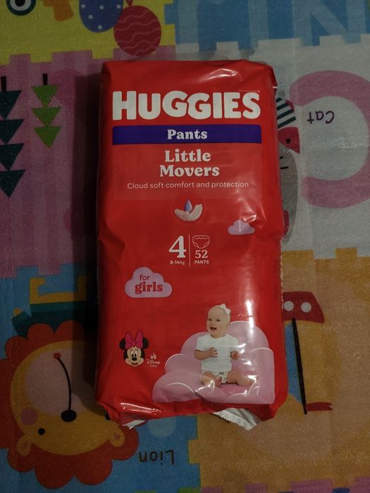Підгузки трусики huggies little mowers для дівчаток 4 ка