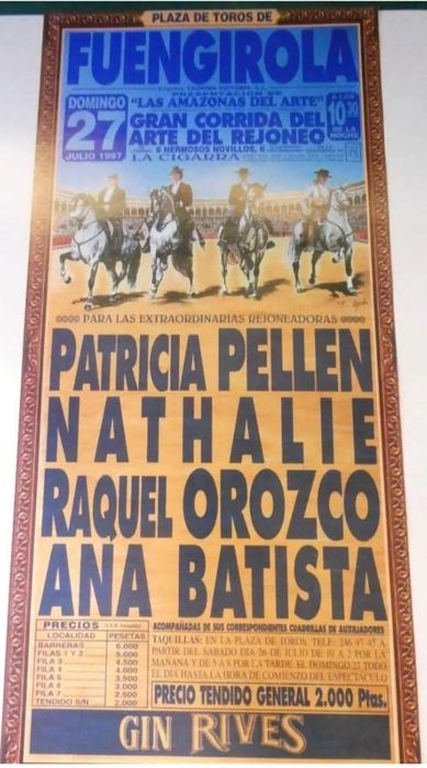 Cartaz Taurino Cavaleira Ana Baptista  Portugal