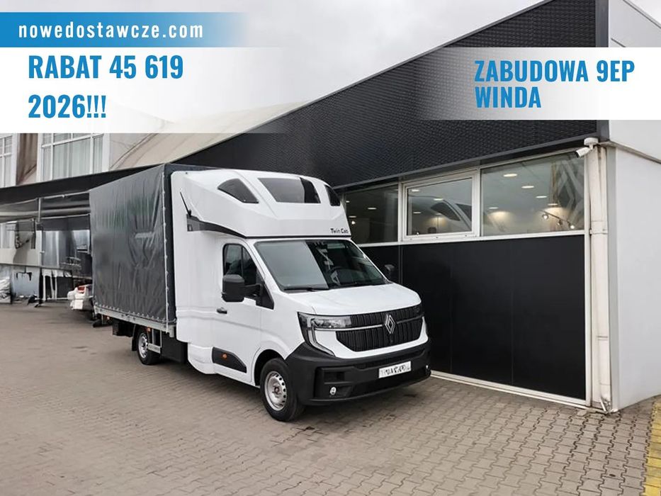 Renault Master Zabudowa Międzynarodowa 2.0 170KM 10EP + Winda  Plandeka 9EP | Zabudowa międzynarodowa | Kurnik | Górne spanie |