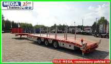 TELEMEGA wysuw 4.00 m, 3 osie, ADR EX3- MEGA Trailers !!!  Gotowa do jazdy !! Platforma HEAVY dł. 17.600 mm kontenery, kłonice!