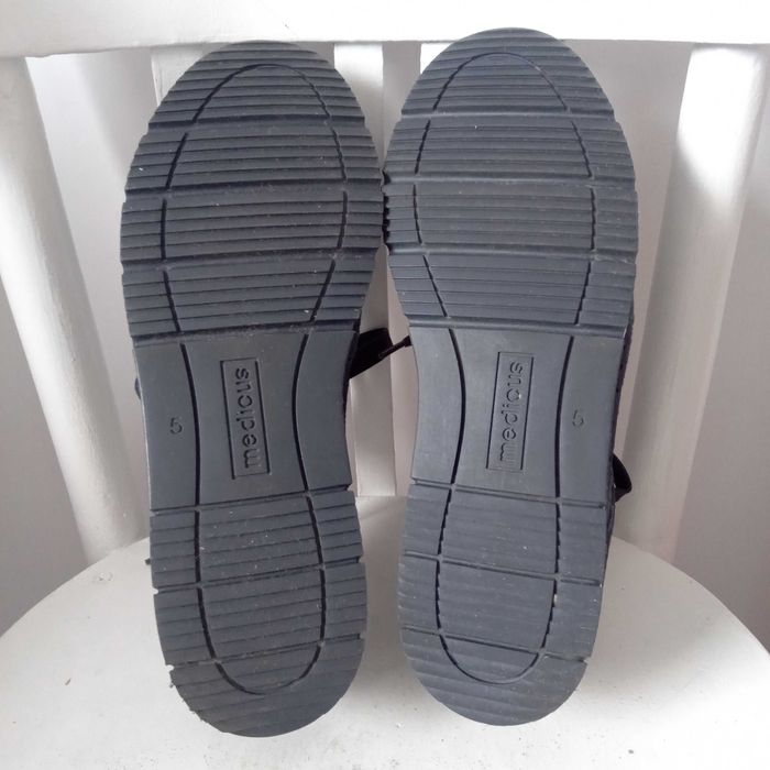 Granatowe Damskie Sneakersy firmy "MEDICUS", Zamszowe, r. 5