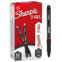 Długopis żelowy S - GEL czerwony 0.7mm (12szt)
