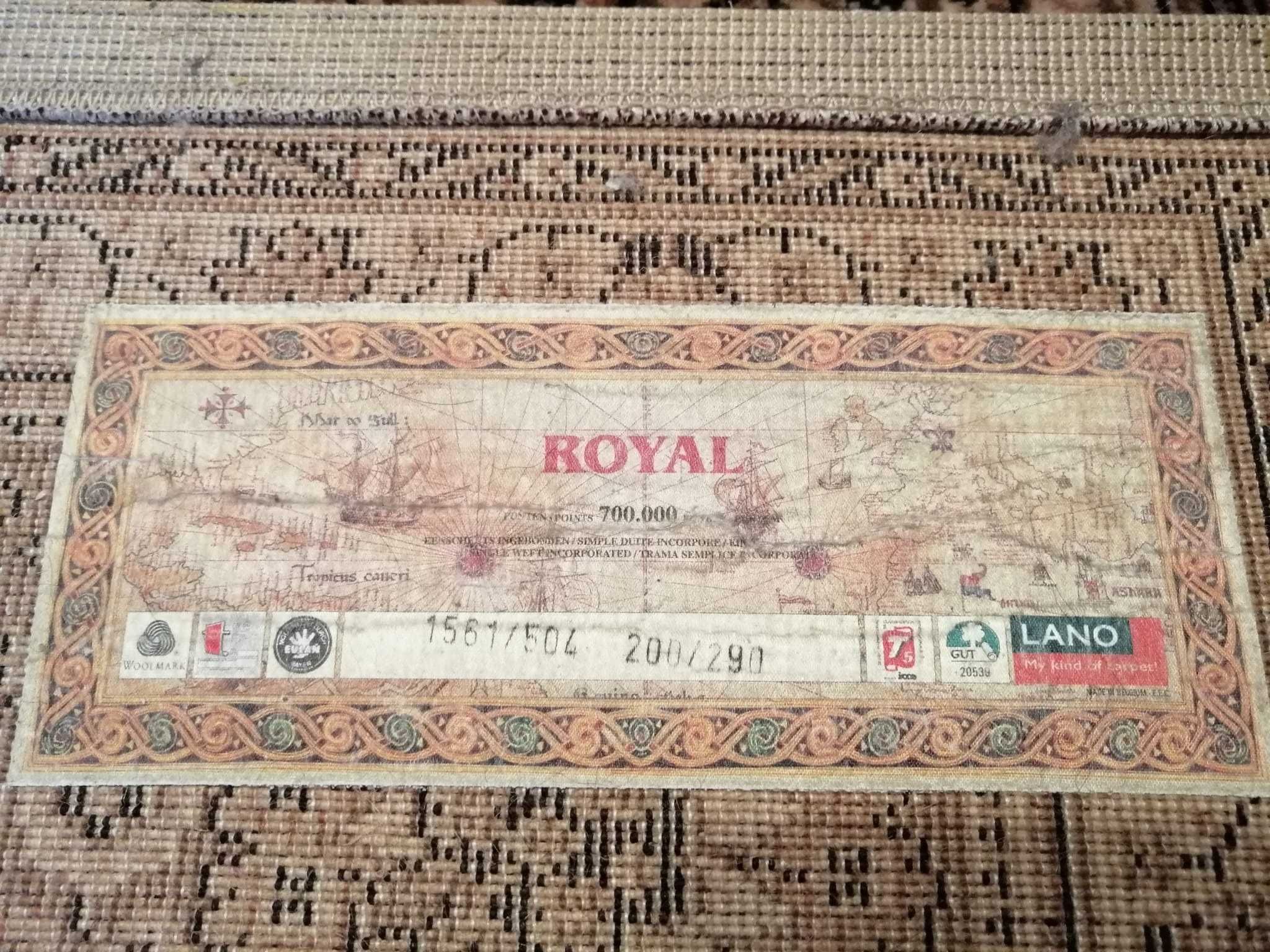 Dywan brązowy Royal Lano 200x290 wełna