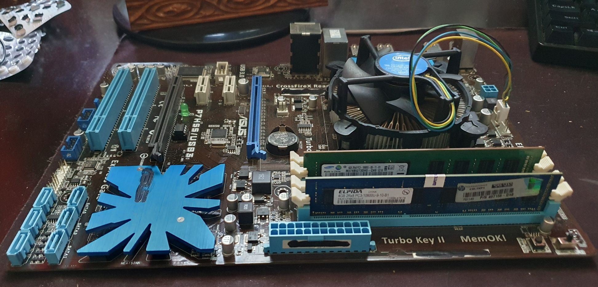 Материнська плата Asus p7h55 usb3 + Intel Xeon x3430, 8gb 1333mhz озу