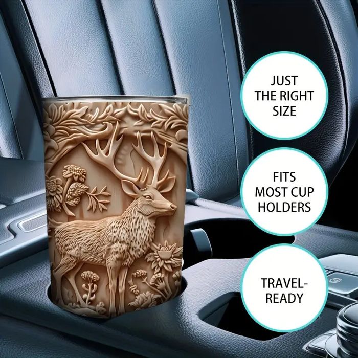 DEMANKE Kubek termiczny do Kawy ze Stali Nierdzewnej  600ml 0,6l