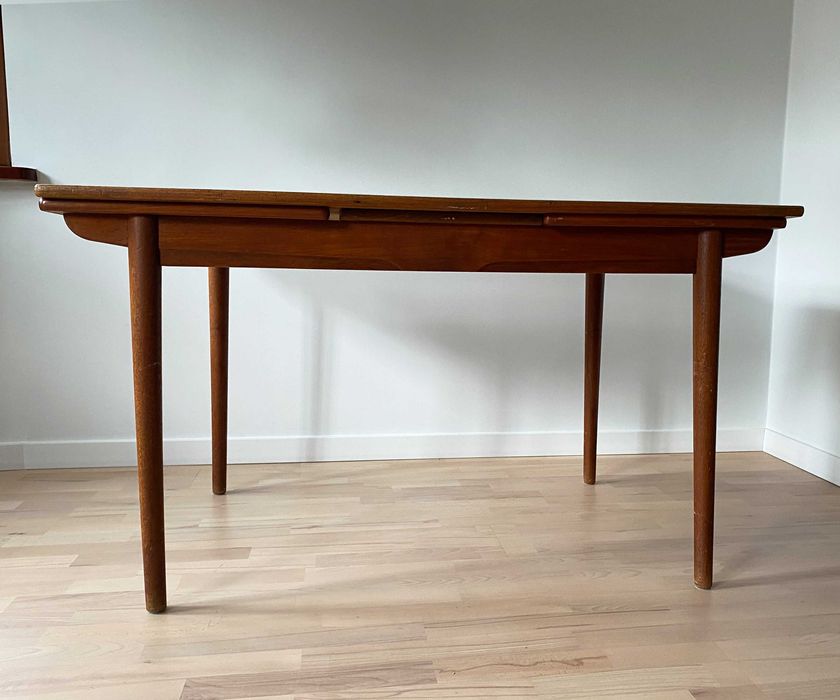 Stół rozkładany prostokątny drewniany tekowy | skandynawski design