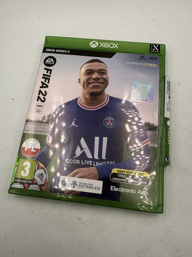 Gra konsola Xbox Series X - Fifa 22, polska wersja, jak nowa