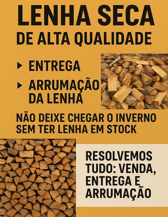 LENHA  seca entrego e faço arrumação