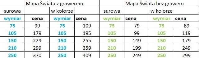 Czarna nowa drewniana mapa świata 150x90cm