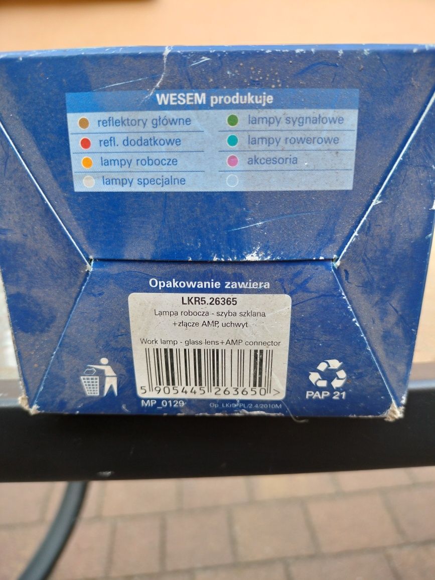 Lampa robocza halogen roboczy  Wesem 2szt nowe