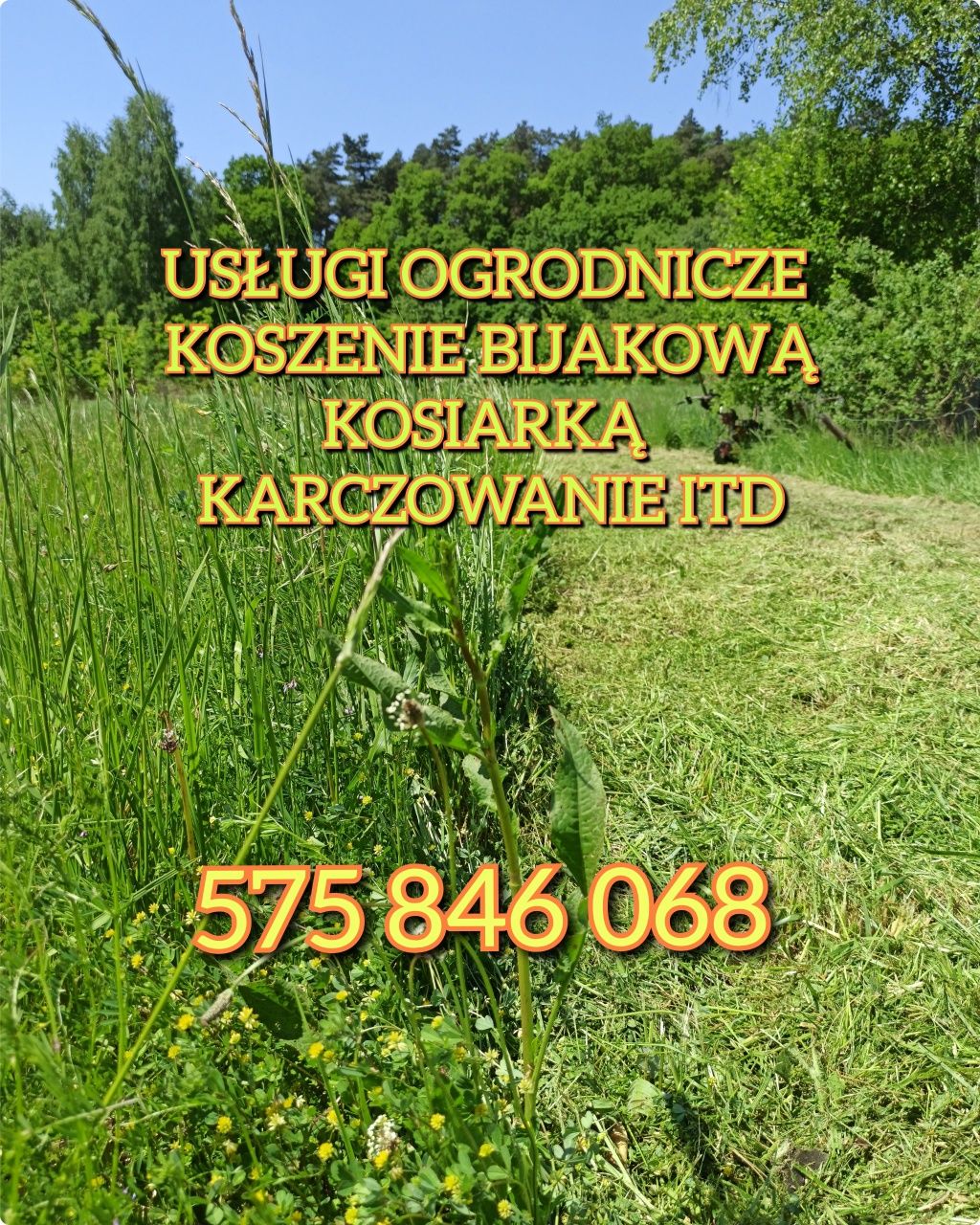 Koszenie nieużytków trawy, bijakowa kosiarka, karczowanie, wycinka,itp