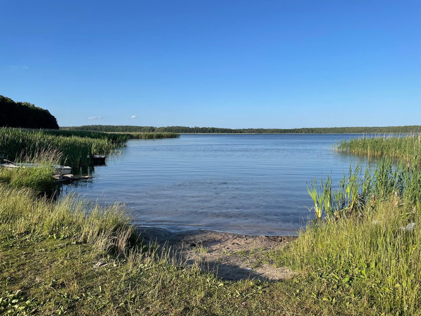 Przytulny domek letniskowy na Mazurach w lesie nad jeziorem Wałpusz