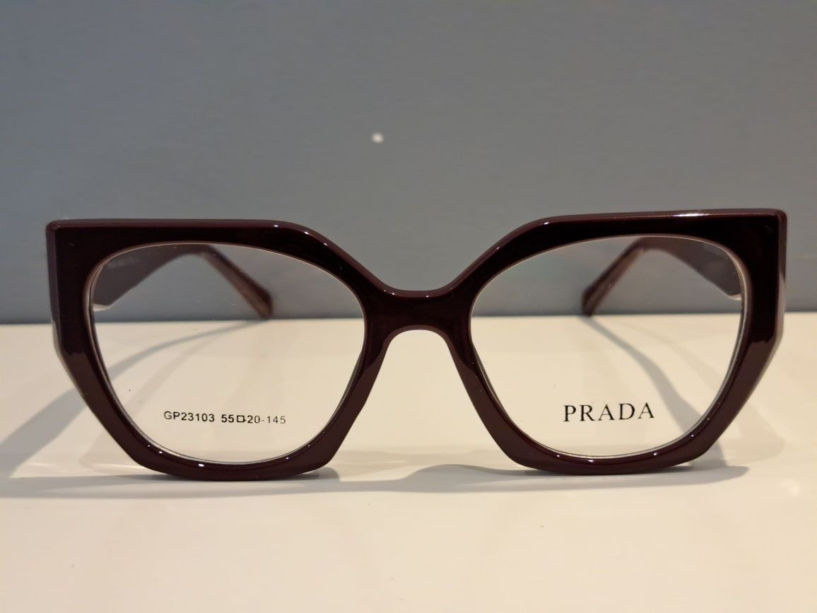 PRADA bordo nowe damskie oprawki okulary zerówki