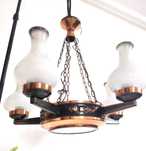 Lampa wisząca 5-cio ramienna PRL.