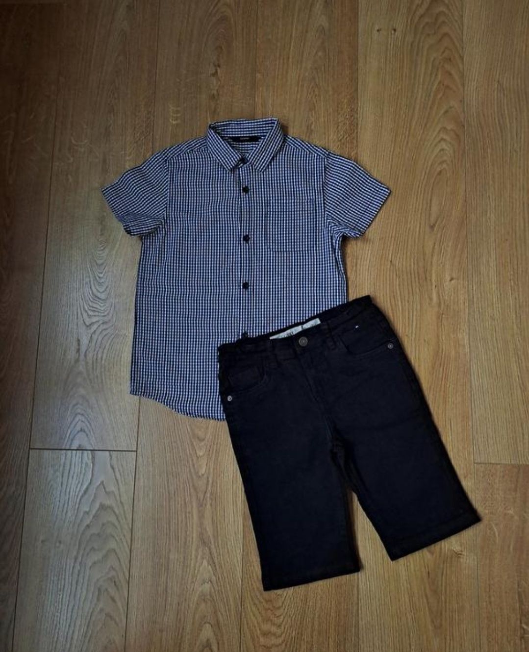 Летний набор для мальчика/шорты/тенниска/рубашка с коротким рукавом