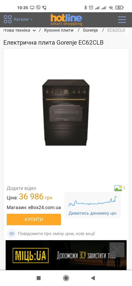 Електро плита ретро Gorenje.