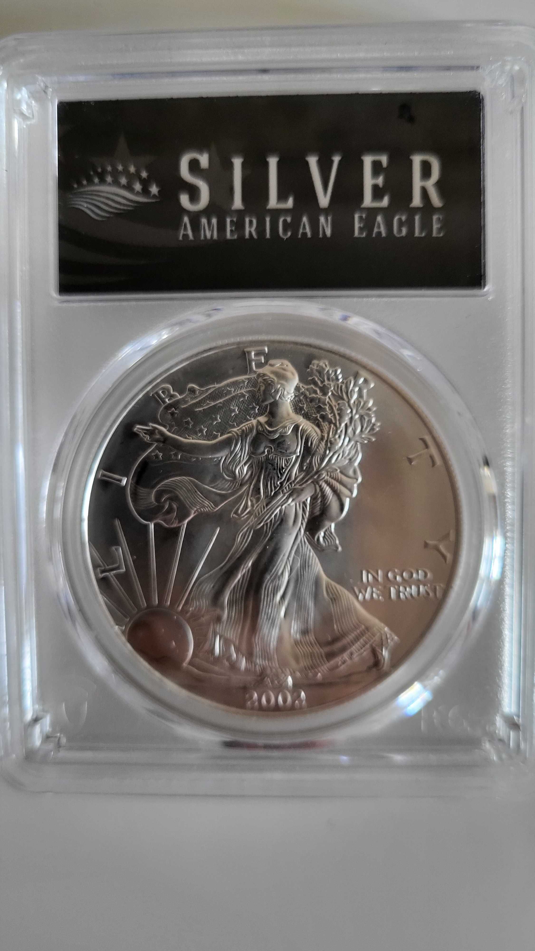 Американський срібний орел 2002 PCGS MS69 1 унція
