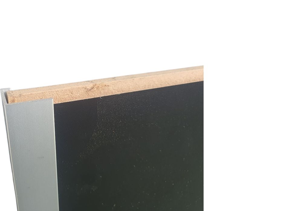 Panel sklepowy Spacewall Slatwall 150x90 cm czarny aluminium