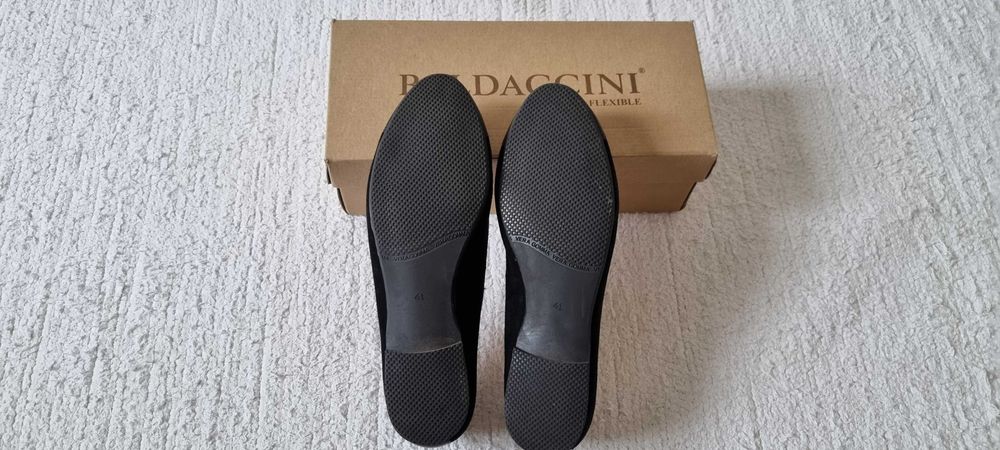 Baleriny nowe Baldaccini czarne rozm. 41 skóra zamsz