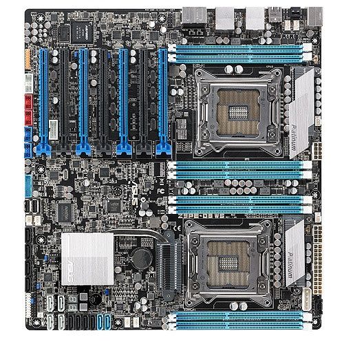 Płyta główna ASUS Z9PE-D8 z 2x XEON E5-2689 2.60GHz, 64GB DDR3 WIN 11
