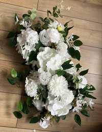 * Ozdoby Ślubne * sztuczne kwiaty na stół ślub wesele białe 50cm