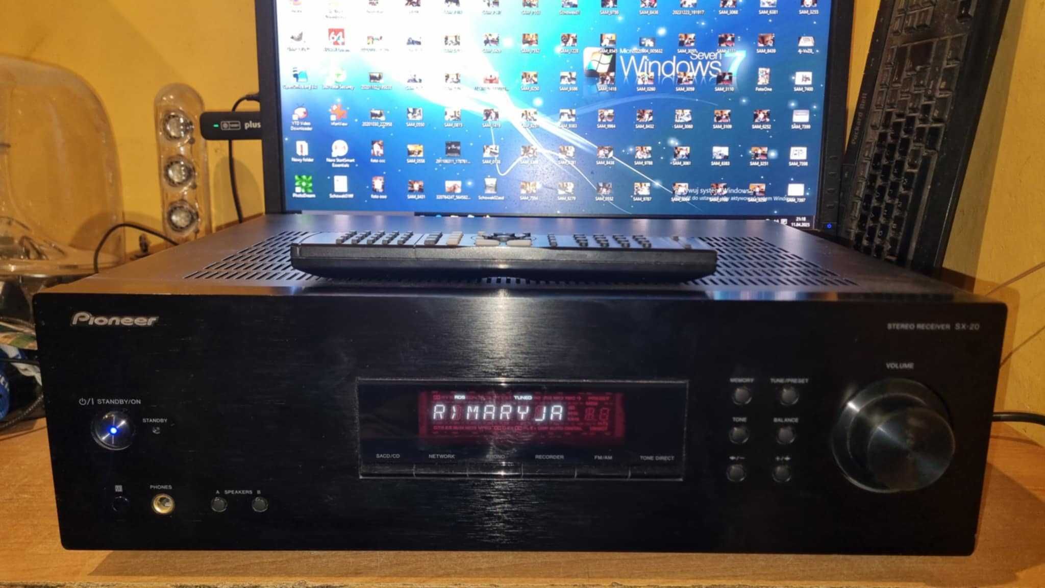 Amplituner stereo PIONEER SX-20 2x100Watt 8ohm wejście Phono z pilotem