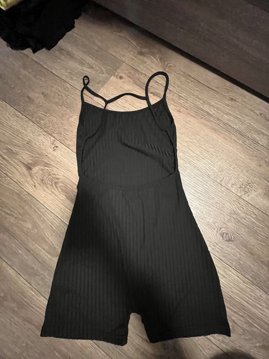 Чорний, літній комбінезон із шортиками