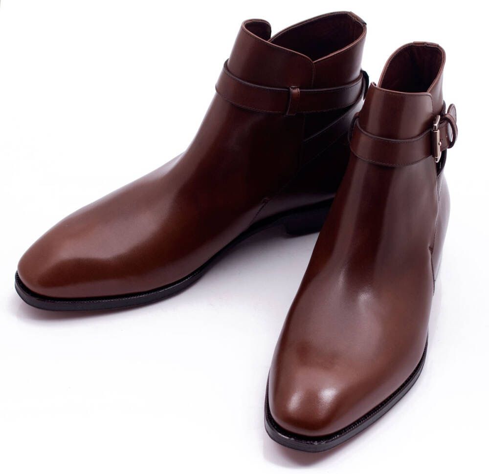 Челси-TLB MALLORCA Boots JODHPUR 513 F Brown - brązowe trzewiki męskie