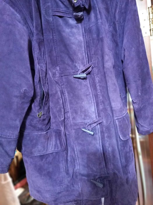 Новая кожаная замшевая зимняя куртка утеплитель размр50-52-54добротная