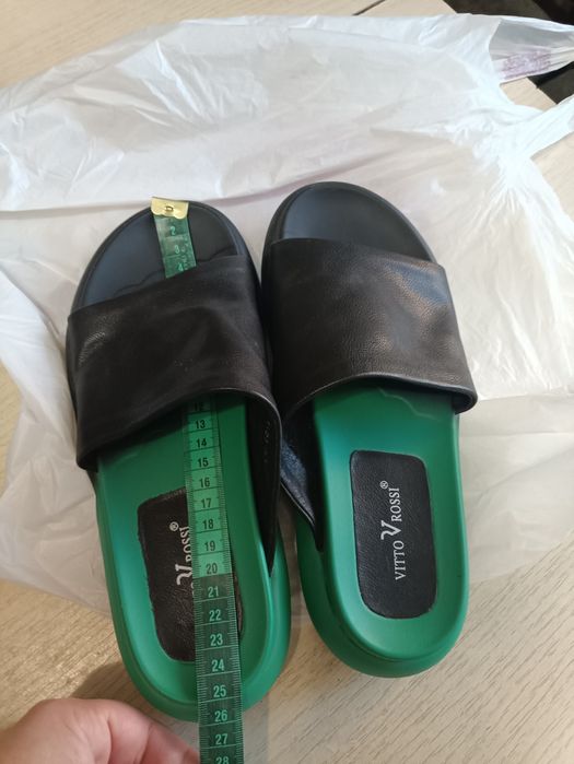 Жіночі шкіряні шльопанці шльопки шлепанци