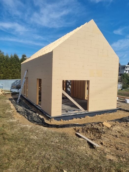 Szkielet dom konstrukcja 70m²plus płyta steico 60mm