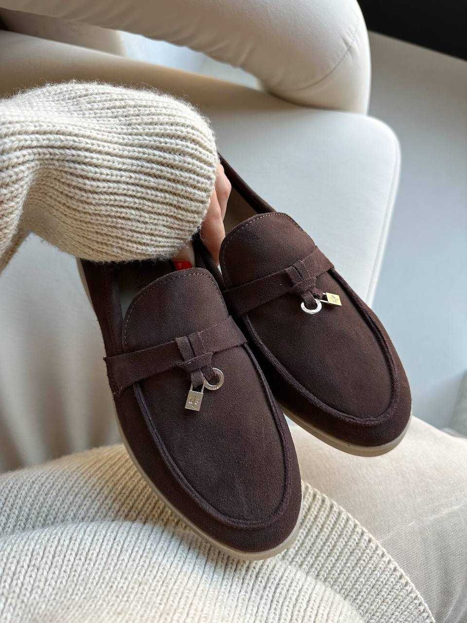 Лофери замш шоколад 36 40 ЖК СОФІЯ