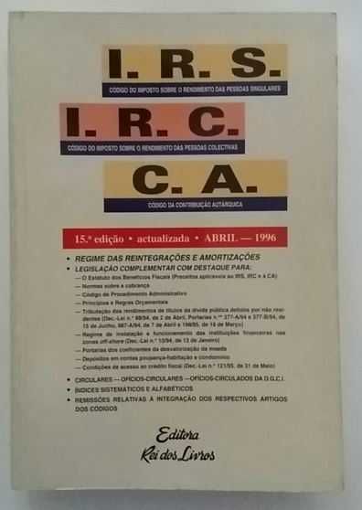 Livro: IRS - IRC - CA (Portes Incluídos)