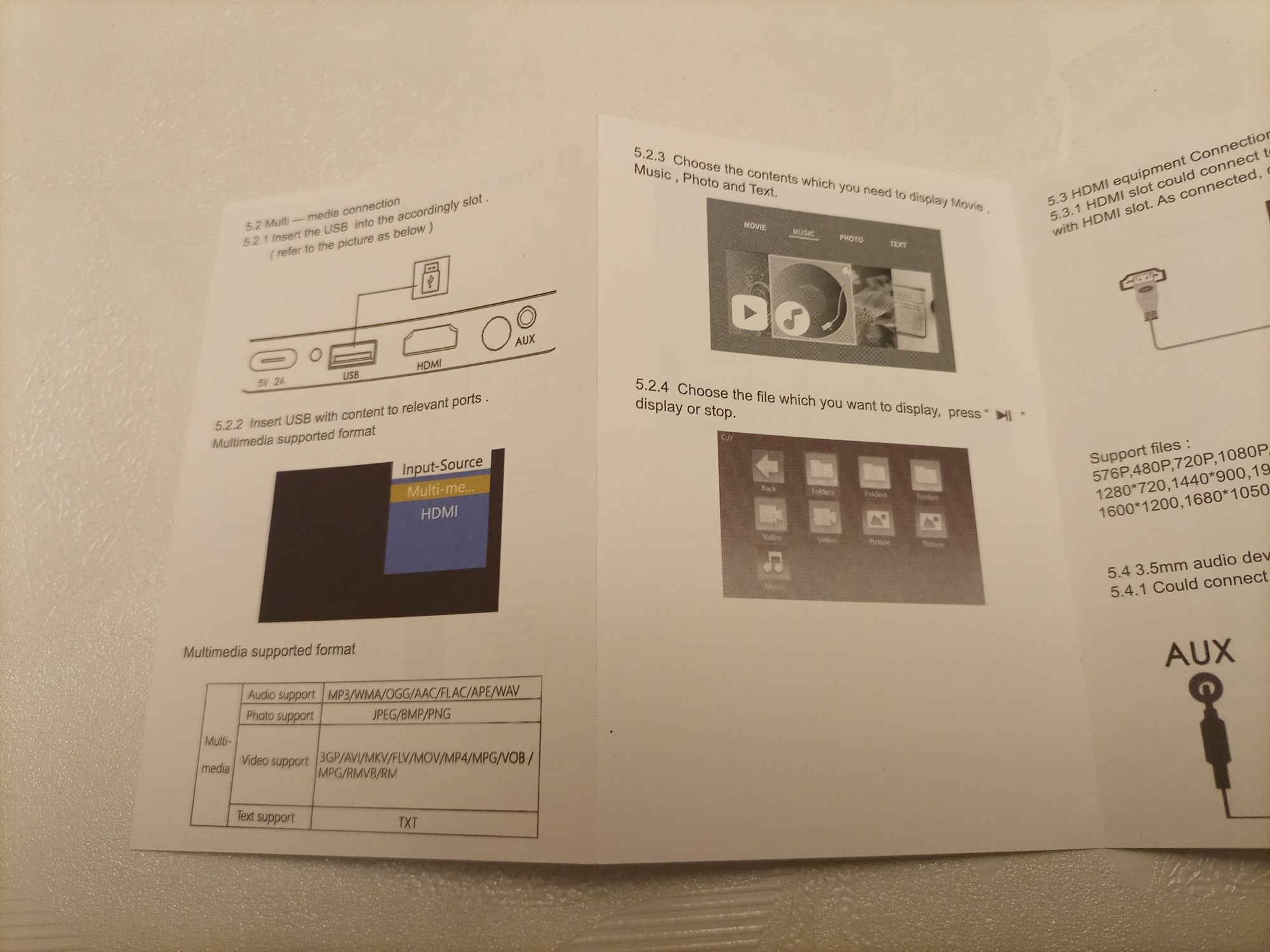 Mini projektor LED kieszonkowy nowy