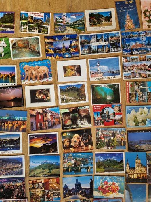 Pocztówki z kraju z zagranicy, kartki urodzinowe, z wakacji puste