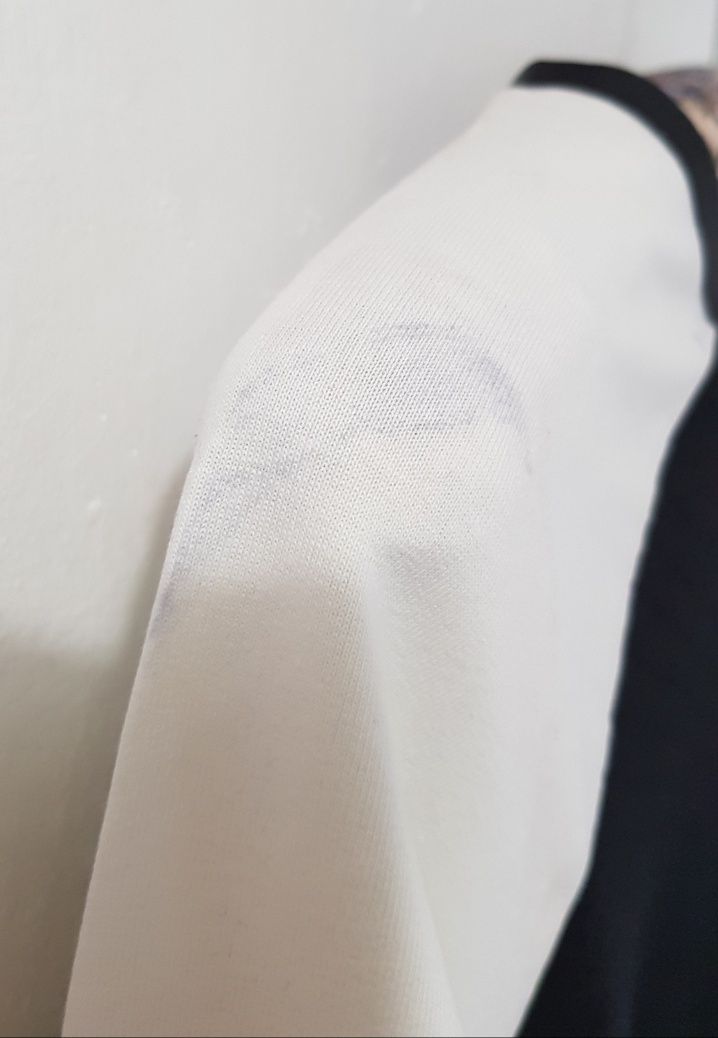 Asymetryczna tunika bluza pikowana defekt
