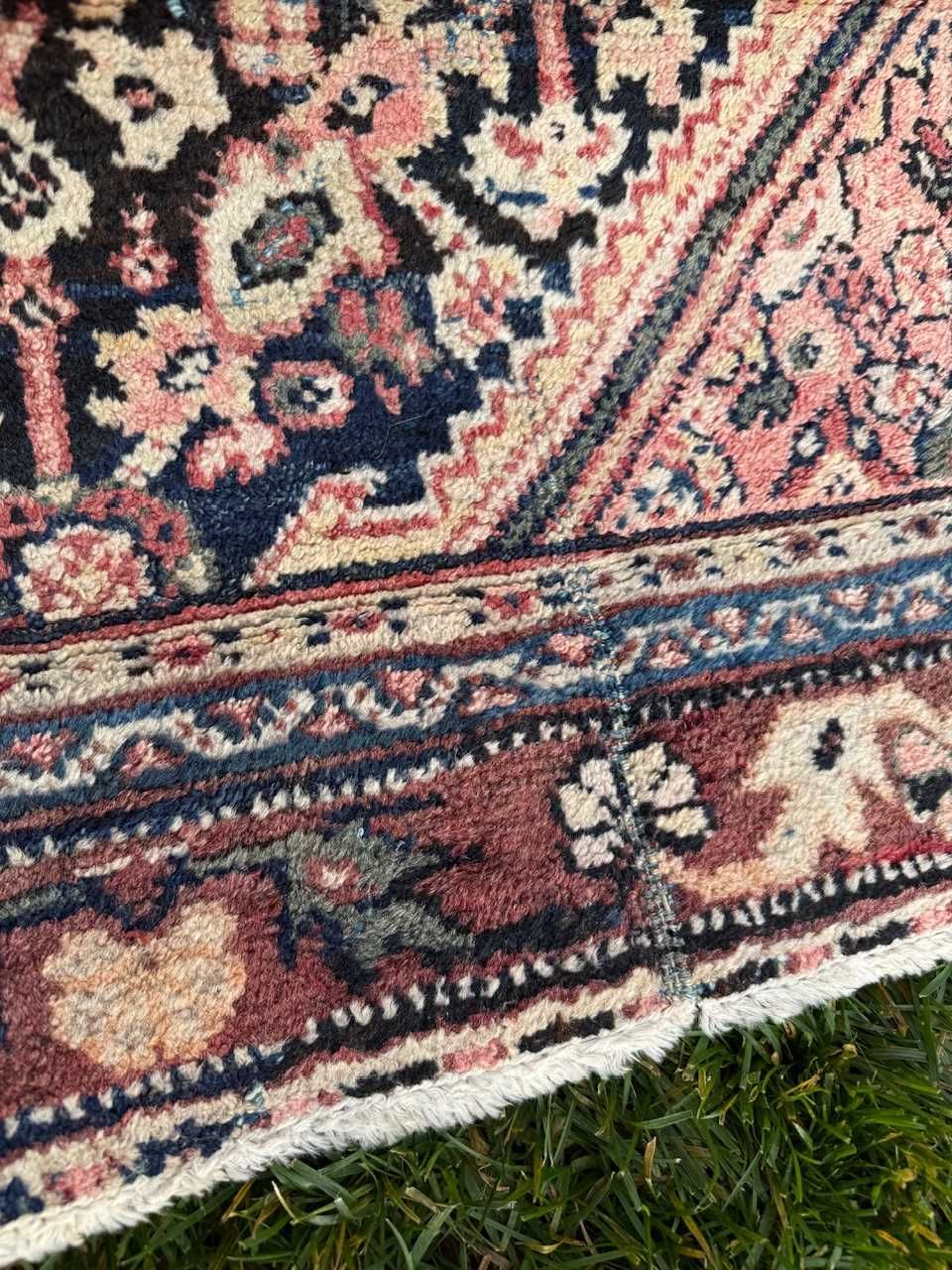 Vintage wełniany dywan perski r. tkany Iran Hamadan 195x130 gal. 7 tys