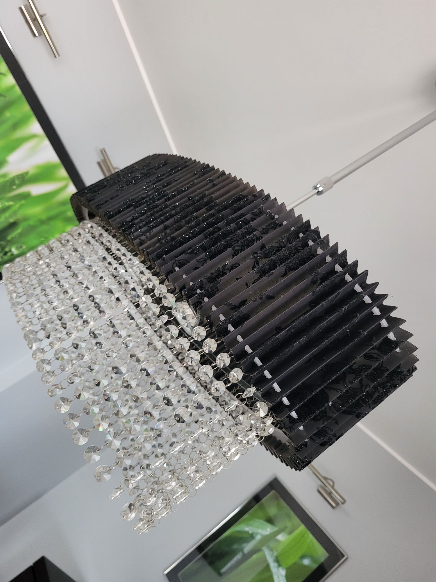 Lampa żyrandol do salonu, glamour, kryształy