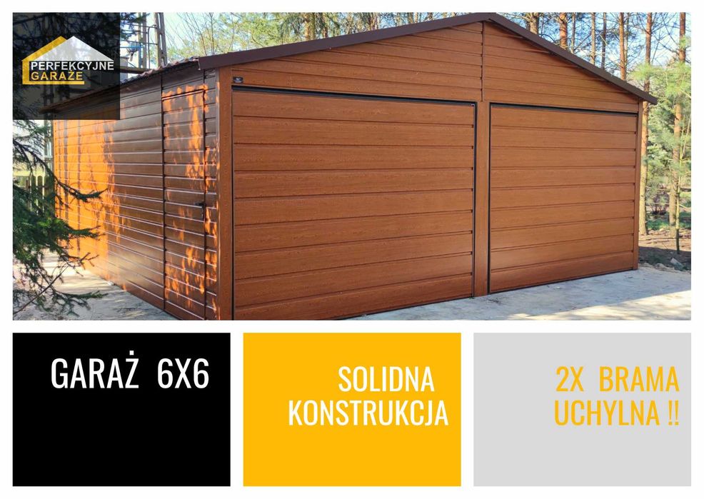 Garaż  blaszany 6x6  6x5,8