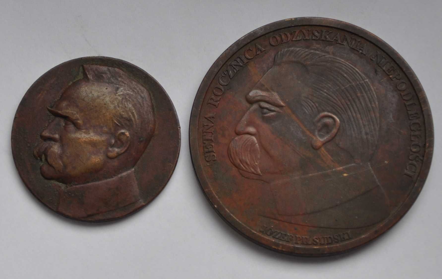 Zestaw.Medal 2 x Józef Piłsudski