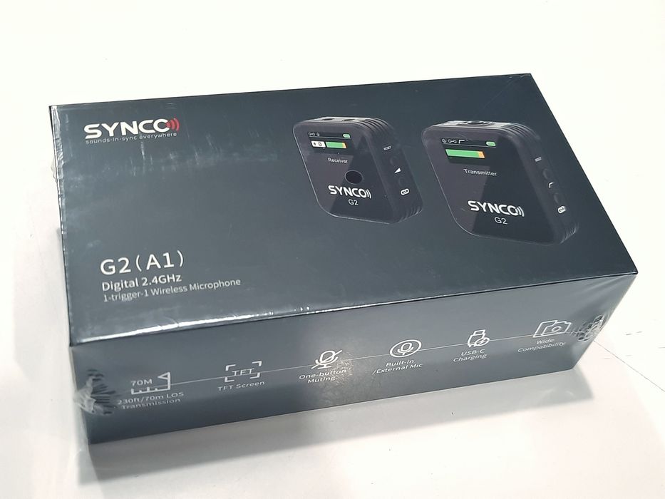 Synco G2 A1 bezprzewodowy system mikrofonowy z ekranem 2,4 GHz