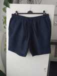 ZARA lniane granatowe bermudy krótkie spodenki roz. XL 100% len