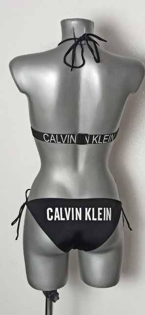 Strój kąpielowy dwuczęściowy Calvin Klein czarny biały XS 34 S 36