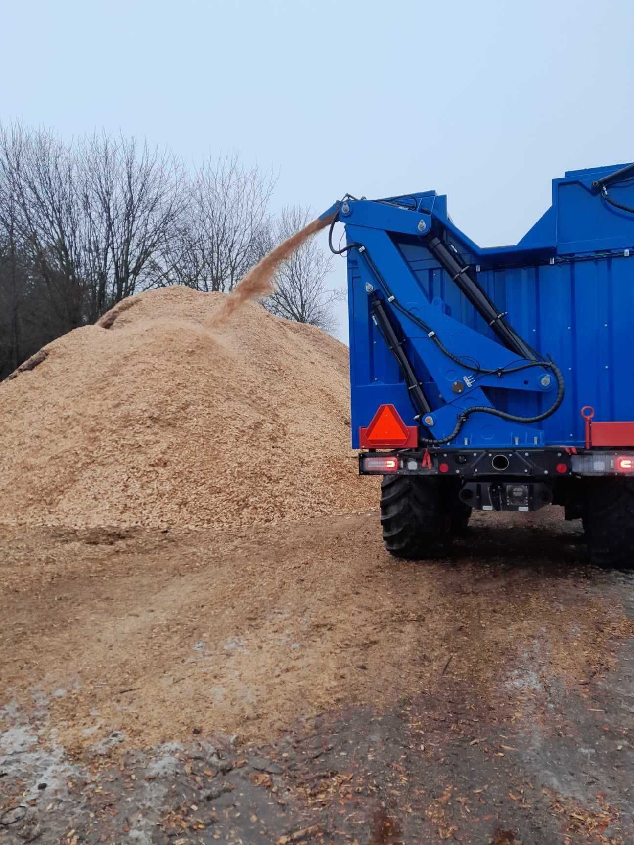 Wycinka drzew, rębak, transport drewna