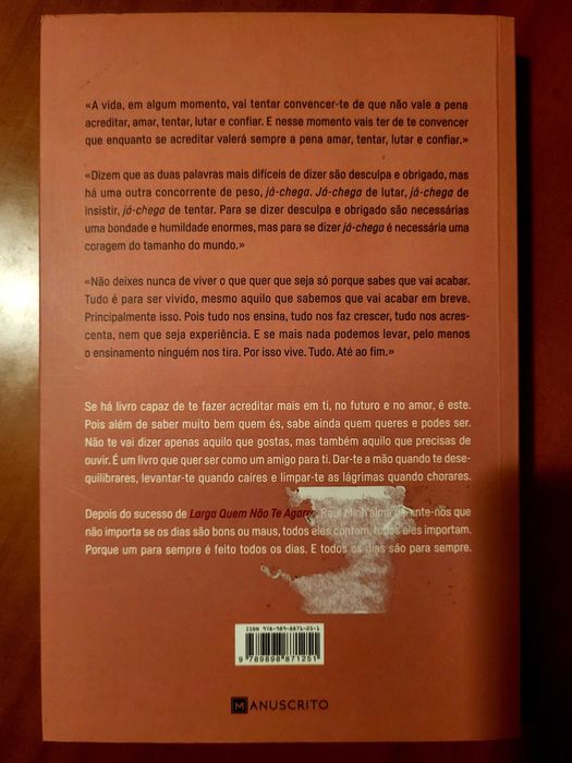 Livro Todos os dias são para sempre Raul Minh'alma