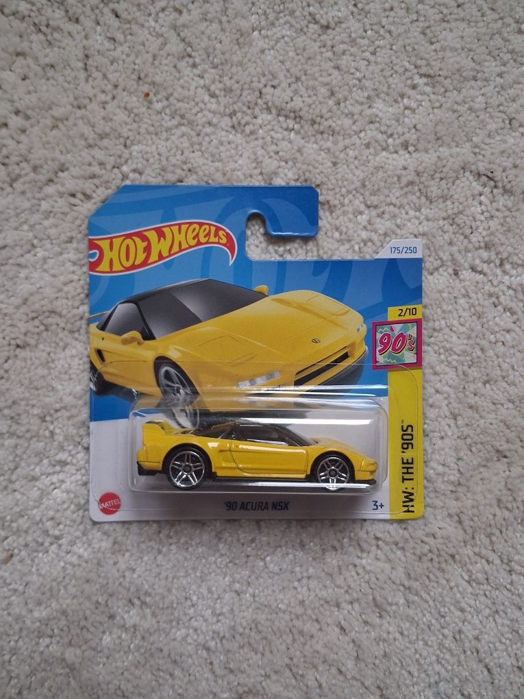 hot wheels '90 acura nsx żółta
