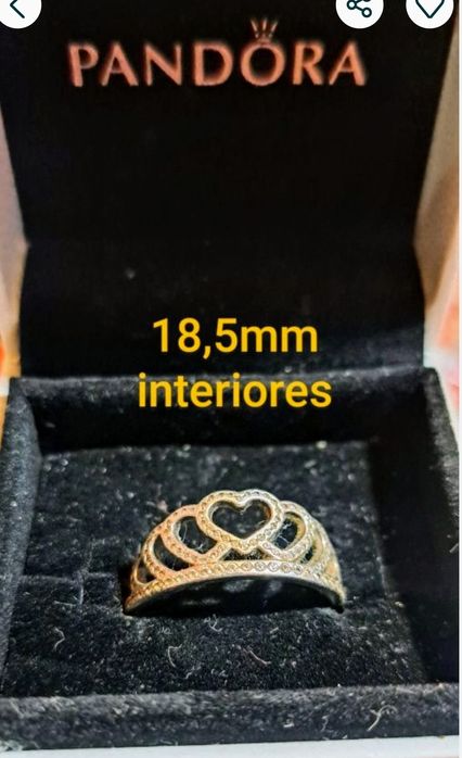 Aneis Pandora em  prata.