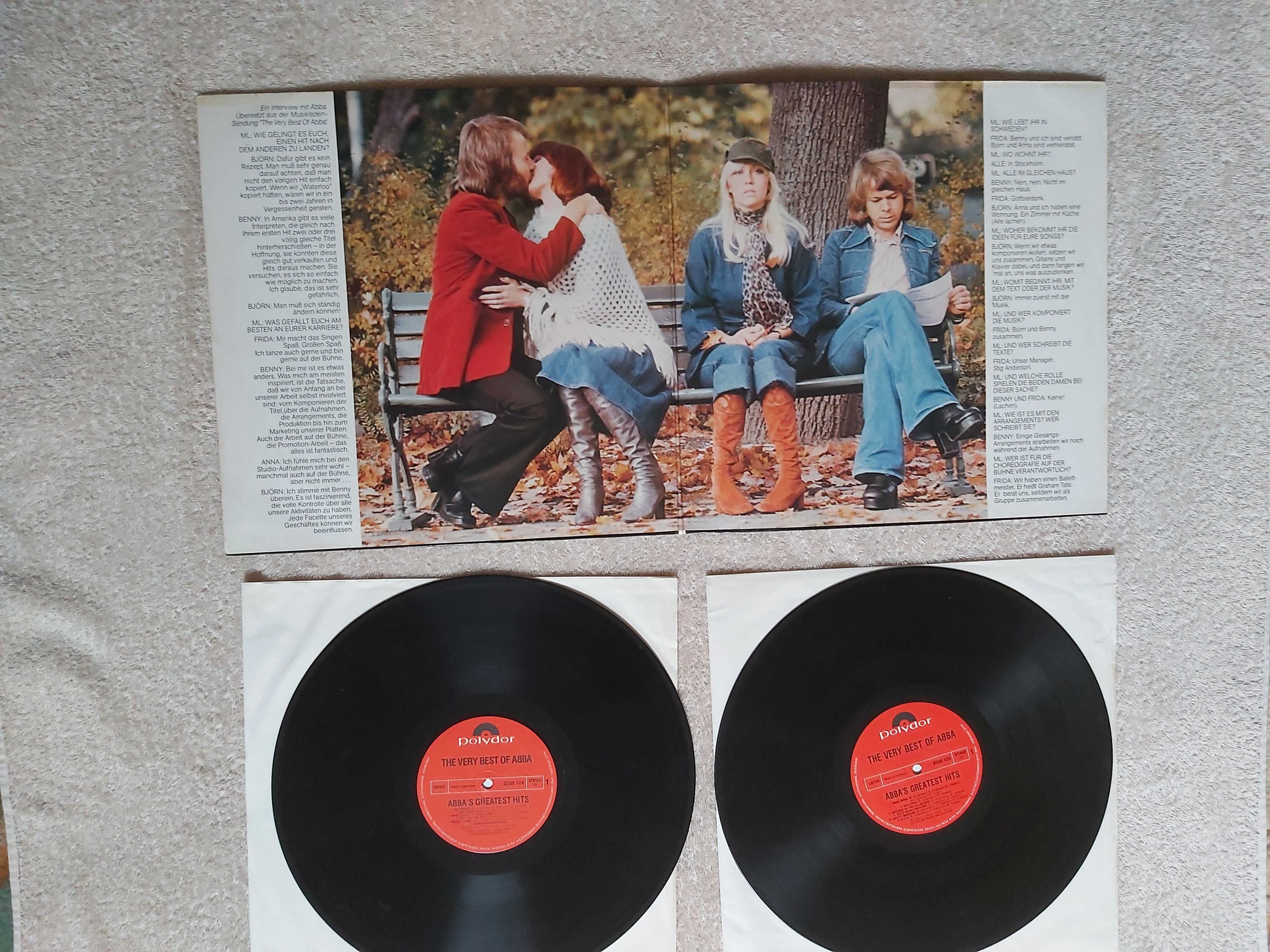 Plyty winylowe ABBA 1-press stan ex/ex cena za 2 lp 99 zł.