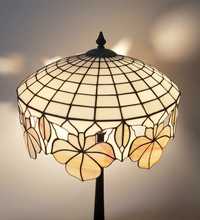 Lampa witrażowa podłogowa styl Tiffany antyk